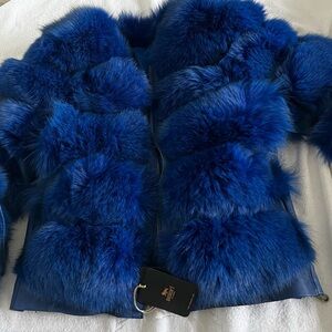 Fur and leather jacket